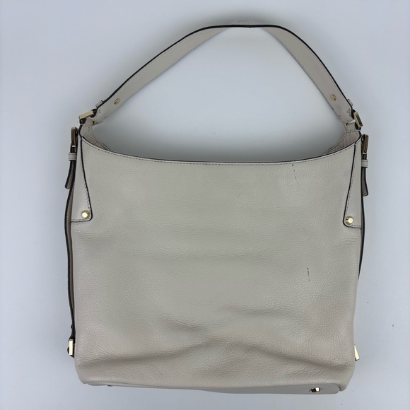 MICHAEL MICHAEL KORS Bedford Belted White Pebble Leather Hobo Shoulder Bag Large - Picture 11 of 16